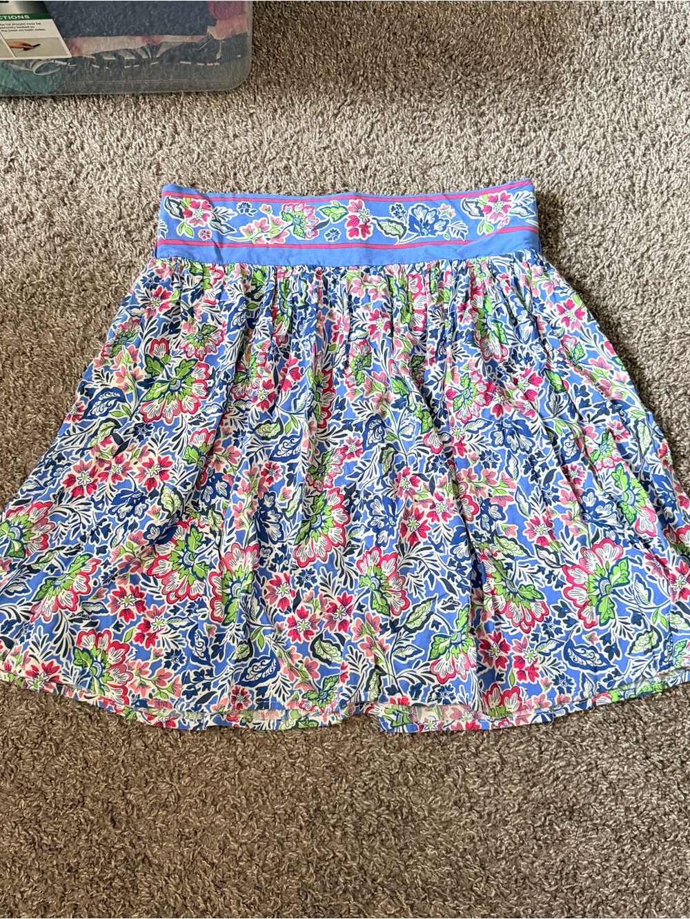 Rachel Zoe Printed Floral Blue Mini Skirt size medium - Picture 2 of 6